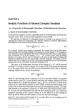 Analytic Functions of Several Complex Variables