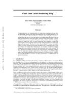 When Does Label Smoothing Help?