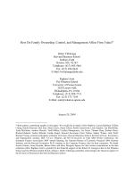 How Do Family Ownership, Control, and Management Affect Firm Value?