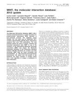 MINT, the molecular interaction database: 2012 update