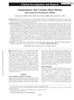 Lipoprotein(a) and Coronary Heart Disease Meta-Analysis of Prospective Studies