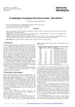 A catalogue of quasars and active nuclei: 12th edition*