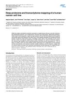 Deep proteome and transcriptome mapping of a human cancer cell line