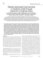 Obesity-associated improvements in metabolic profile through expansion of adipose tissue