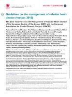 ESC/EACTS Guidelines on the management of valvular heart disease (version 2012)