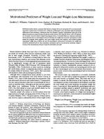 Motivational Predictors of Weight Loss and Weight-Loss Maintenance