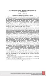 ON A MEASURE OF THE INFORMATION PROVIDED BY AN EXPERIMENT
