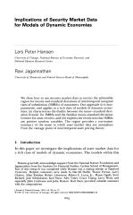 Implications of Security Market Data for Models of Dynamic Economies