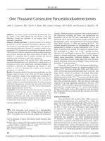 One Thousand Consecutive Pancreaticoduodenectomies