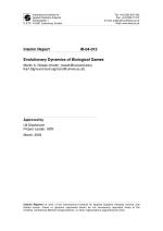 Evolutionary Dynamics of Biological Games