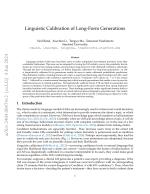 Linguistic Calibration of Long-Form Generations