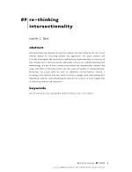 re-thinking intersectionality