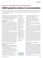GRADE: going from evidence to recommendations