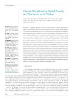 Cancer Disparities by Race/Ethnicity and Socioeconomic Status