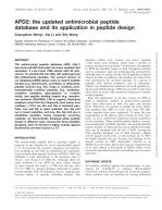 APD2: the updated antimicrobial peptide database and its application in peptide design