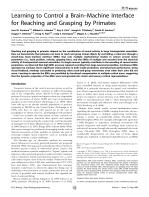 Learning to Control a Brain–Machine Interface for Reaching and Grasping by Primates