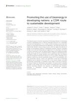 Promoting the use of bioenergy in developing nations: a CDM route to sustainable development