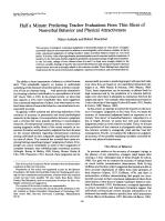 Half a Minute: Predicting Teacher Evaluations From Thin Slices of Nonverbal Behavior and Physical Attractiveness