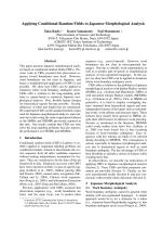 Applying Conditional Random Fields to Japanese Morphological Analysis
