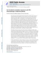 Gut microbiome modulates response to anti–PD-1 immunotherapy in melanoma patients