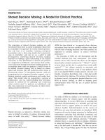 Shared Decision Making: A Model for Clinical Practice