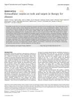 Extracellular vesicles as tools and targets in therapy for diseases