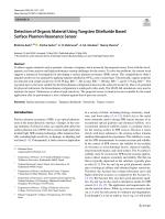 Detection of Organic Material Using Tungsten Ditelluride Based Surface Plasmon Resonance Sensor