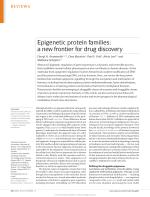Epigenetic protein families: a new frontier for drug discovery