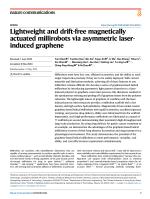 Lightweight and drift-free magnetically actuated millirobots via asymmetric laser-induced graphene