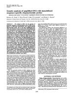Genetic analysis of amplified DNA with immobilized sequence-specific oligonucleotide probes