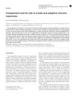 Complement and its role in innate and adaptive immune responses