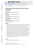 College Students: Mental Health Problems and Treatment Considerations