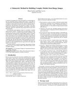 A Volumetric Method for Building Complex Models from Range Images