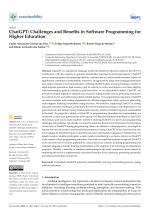 ChatGPT: Challenges and Benefits in Software Programming for Higher Education