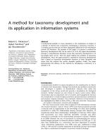 A method for taxonomy development and its application in information systems