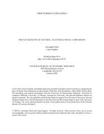 PRIVATE BENEFITS OF CONTROL: AN INTERNATIONAL COMPARISON