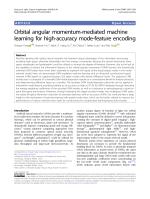 Orbital angular momentum-mediated machine learning for high-accuracy mode-feature encoding