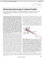 Attosecond spectroscopy in condensed matter