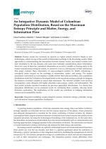 An Integrative Dynamic Model of Colombian Population Distribution, Based on the Maximum Entropy Principle and Matter, Energy, and Information Flow