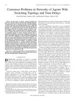 Consensus Problems in Networks of Agents With Switching Topology and Time-Delays
