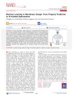 Machine Learning in Membrane Design: From Property Prediction to AI-Guided Optimization