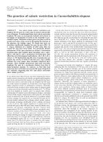 The genetics of caloric restriction in Caenorhabditis elegans