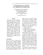 Learning Surface Text Patterns for a Question Answering System