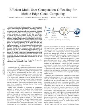 Efficient Multi-User Computation Offloading for Mobile-Edge Cloud Computing