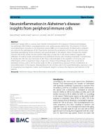 Neuroinflammation in Alzheimer’s disease: insights from peripheral immune cells