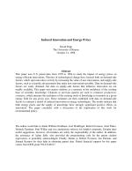 Induced Innovation and Energy Prices