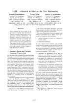 GATE – a General Architecture for Text Engineering
