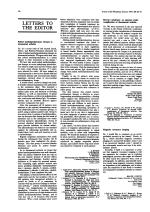 LETTERS TO THE EDITOR