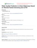Water Quality Prediction in Urban Waterways Based on Wavelet Packet Denoising and LSTM