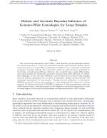Robust and Accurate Bayesian Inference of Genome-Wide Genealogies for Large Samples